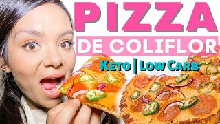 PIZZA DE COLIFLOR  LA MEJOR RECETA DE PIZZA KETO  Fatima Preciado [upl. by Nerot]