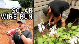 Running Solar Wire into the House Solar Power Part 23 [upl. by Ecydnarb]