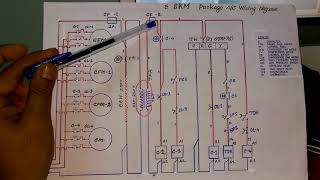 Skm packaged air conditioning units control wiring diagram in Hindi  Part 1 [upl. by Belayneh]