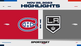 NHL Highlights  Canadiens vs Kings  November 25 2023 [upl. by Arodaeht630]