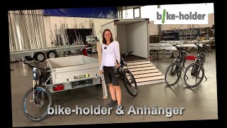 Fahrradträger für Anhänger  Fahrradtransport im Anhänger mit bikeholder [upl. by Hymen741]