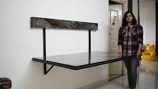 Wall mounted dining table  Space saving furniture in Bangalore Wallter Systems [upl. by Ggerc806]