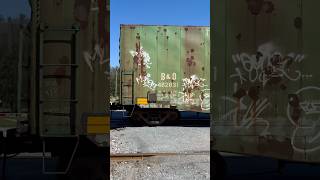 Antique BampO Boxcar on Loaded Rail Train W013 shorts [upl. by Svirad]