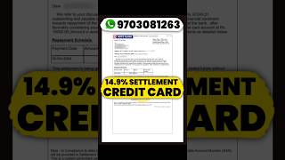 Credit Card Settlement 149 loansettlement creditcard [upl. by Lotsirb]