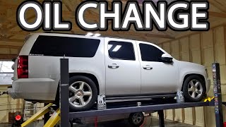 How to Change Oil Chevy Suburban or Tahoe [upl. by Einial]