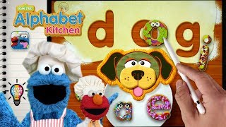 Make Words Learn Vowels amp Vocabulary with Cookie Monsters Alphabet Kitchen [upl. by Cowie125]