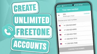 How To Create Unlimited Freetone Accounts 2023 [upl. by Ardnuhsor]