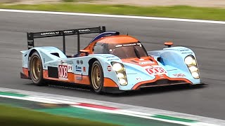 2009 LolaAston Martin B0960 LMP1 racing on track amp Great V12 Engine Howl [upl. by Llenrod158]