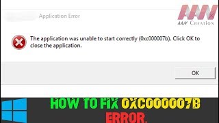 How to Fix 0xc000007b Error Works for All Windows FIXED [upl. by Ehcar]