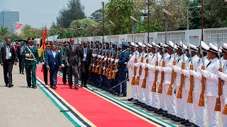 PRESIDENT KAGAME ARRIVES IN MOZAMBIQUE [upl. by Dahsraf]