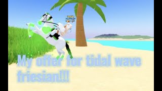 ✨My Offer for a Tidal Wave Friesian✨ Wild Horse Islands roblox [upl. by Adis]