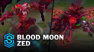 Blood Moon Zed Skin Spotlight  PreRelease  PBE Preview  League of Legends [upl. by Hailee618]