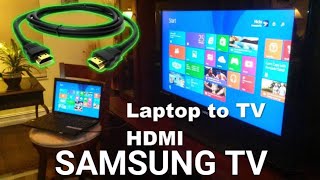 how do i connect my laptop to my samsung tv using hdmi [upl. by Kcitrap]