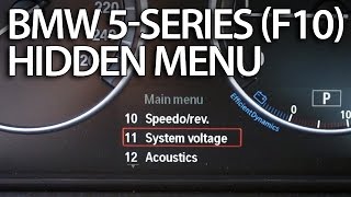 How to enter hidden menu in BMW F10 F11 F07 5series service test mode instrument cluster [upl. by Evetta]