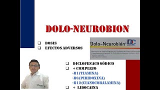 DOLO NEUROBION PARA QUE SIRVE DOLO NEUROBION Complejo B EFECTOS SECUNDARIOS Con el Dr Jiménez [upl. by Siri928]