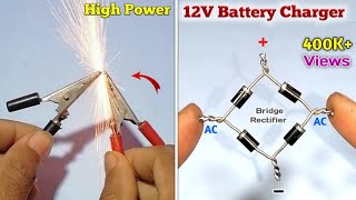 How to Make a 12 Volt Battery Charger at Home  12V Battery Charger  Homemade 12V Battery Charger [upl. by Jamnes]