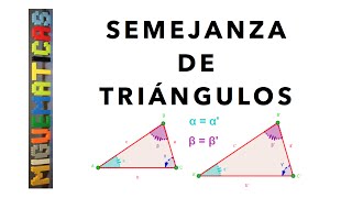 Semejanza Criterios de semejanza de triángulos [upl. by Chessa]