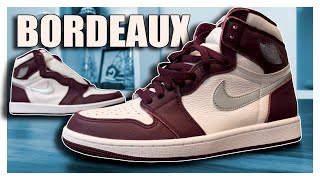 JORDAN 1 BORDEAUX  LA MEJOR CALIDAD EN UN JORDAN 1 HIGH  REVIEW [upl. by Lindholm442]