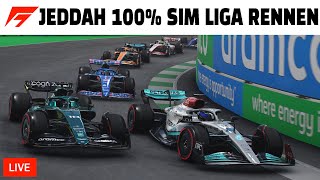 F1 22 SIM OnlineLiga 50 Runden beim Jeddah Grand Prix überleben [upl. by Nnaeinahpets683]