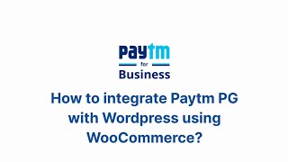 Integrate Paytm Payment Gateway with WordPress using WooCommerce [upl. by Einalam]