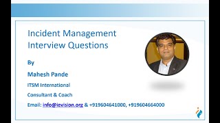 Incident Management Interview Questions [upl. by Barnum]