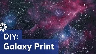 DIY Galaxy Print  Painting Tutorial  Sea Lemon [upl. by Eikkin]