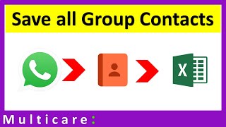 How to save all contacts from whatsapp group in Excel [upl. by Dominga]