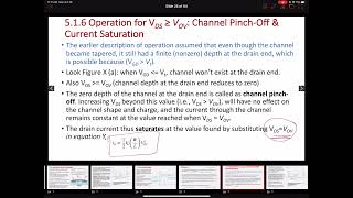 Chapter5 Lecture4 Subthreshold region iDVGS characteristics PMOS operation Summary NMOSPMOS [upl. by Ecined]