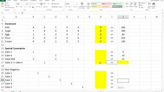 Linear Programming Solver Excel [upl. by Namrak613]