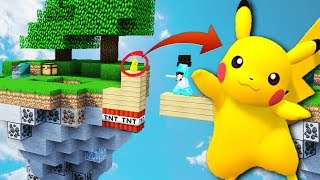 PIKACHU REAL VUELVE A MINECRAFT 😍 ESPECIAL SKYWARS 100 C PIKACHU MIKE [upl. by Dareece]