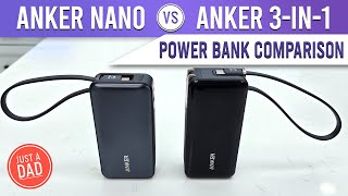 Anker 3in1 vs Anker Nano Power Bank COMPARISON [upl. by Einalam]