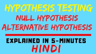 Hypothesis Testing ll Null Hypothesis And Alternative Hypothesis HINDI [upl. by Ainitsirhc]