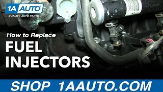 How to Replace Fuel Injectors 0106 Chevy Suburban [upl. by Sorips]