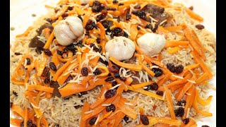 طرز تهیه قابلی پلو افغانی بسیار خوش مزه برای مهمانی وطنی Afghan qabuli pellow recipe [upl. by Ecertal712]