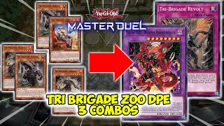 Tri Brigade Deck Master Duel Combos DPE Zoodiac [upl. by Lenes]