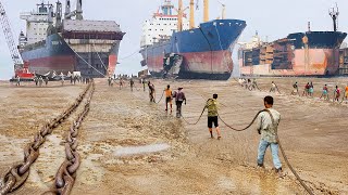 The Scary Process of Scrapping Massive Rusted Ships by Hands [upl. by Goar]