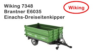 Wiking 7348  Brantner E6035 EinachsDreiseitenkipper [upl. by Laehcimaj]