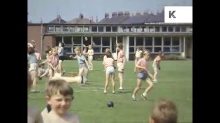 Early 1960s UK School Children Play Kodachrome Colour Footage [upl. by Holly-Anne524]