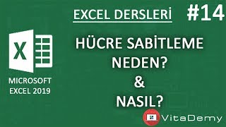 Microsoft Excel Hücre Sabitleme Neden ve Nasıl Yapılır  Excel Dersleri 14 [upl. by Jaquith]