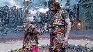 God Of War Ragnarok Valhalla Kratos Vs Tyr Fight Scene [upl. by Strohl551]