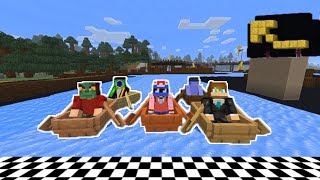 Minecraft Ice Boat Racing  Realm Server [upl. by Rigby871]