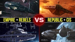 Empire and Rebels vs Republic and CIS Who Would Win  Star Wars Galactic Versus [upl. by Aydin755]