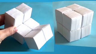 CUBO INFINITO de papel paso a paso y fácil de hacer [upl. by Ranita]