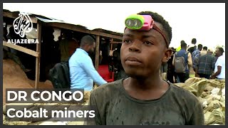 DR Congo cobalt miners work in treacherous conditions [upl. by Doolittle77]