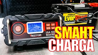 Vector BC15BV 15 Amp Smart Battery Charger Review 50A BOOST [upl. by Hedwig]