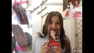 Revlon Colorsilk Medium golden chestnut brown hair dye [upl. by Pasia]