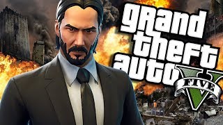 The NEW John Wick MOD GTA 5 PC Mods Gameplay [upl. by Ilek220]