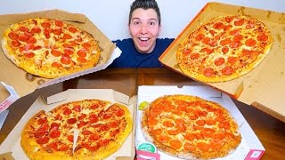 Pizza Hut vs Dominos vs Papa Johns vs Little Caesars • PIZZA TASTE TEST [upl. by Spiegleman]