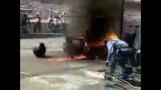 F1 Pit Stop Fire Accident  1994 German GP Jos Verstappen [upl. by Yroj]