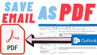 How to Save Outlook Emails As PDF  100 FREE [upl. by Atelra496]